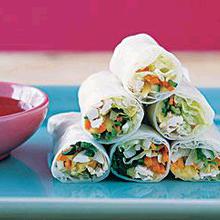 Chicken mango rolls