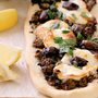 Lamb haloumi pizza