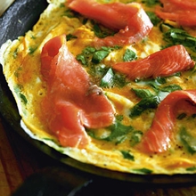 Smoked salmon frittata