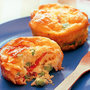 Salami cheese frittatas