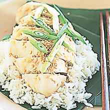 Steamed asian chicken