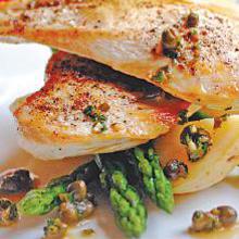 Chicken capers asparagus