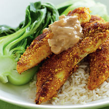 Peanut crusted chicken