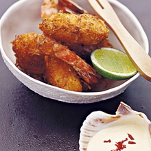 Coconut prawns