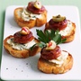 Chorizo blue cheese toasts