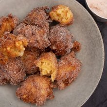 Apple ricotta fritters